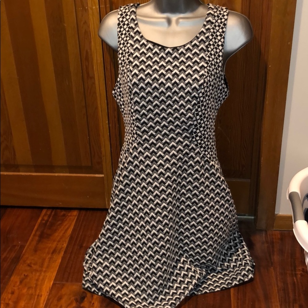 black and white dress